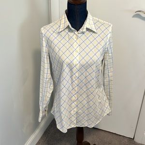 Lands end window Paine plaid button down shirt size 10
